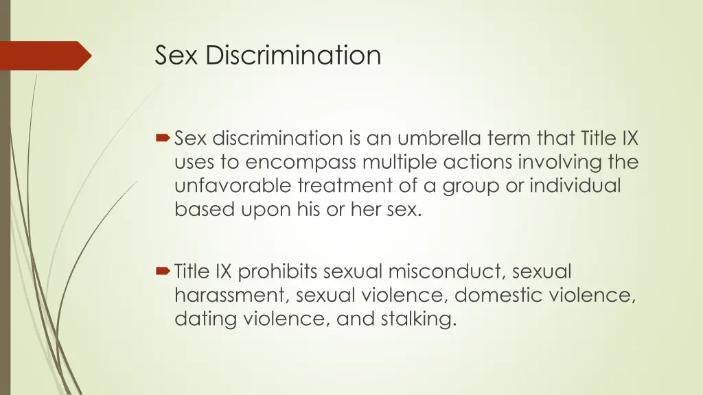 sex discrimination