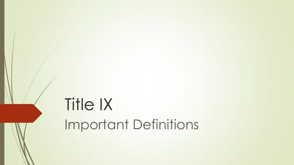 title ix important definitions