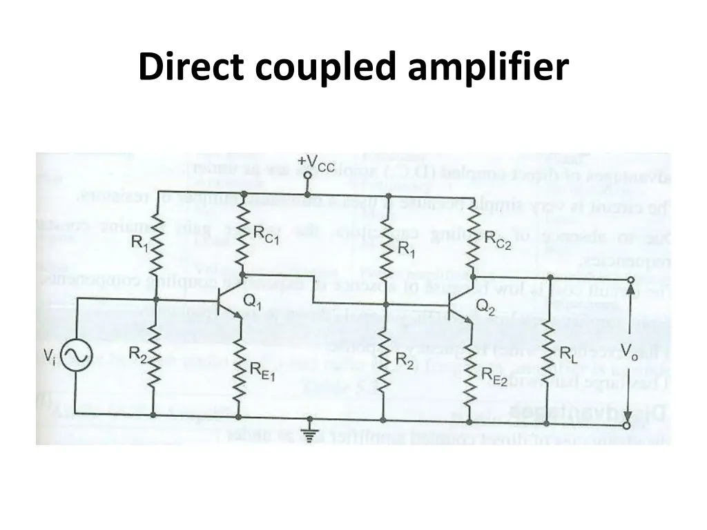 direct coupled amplifier