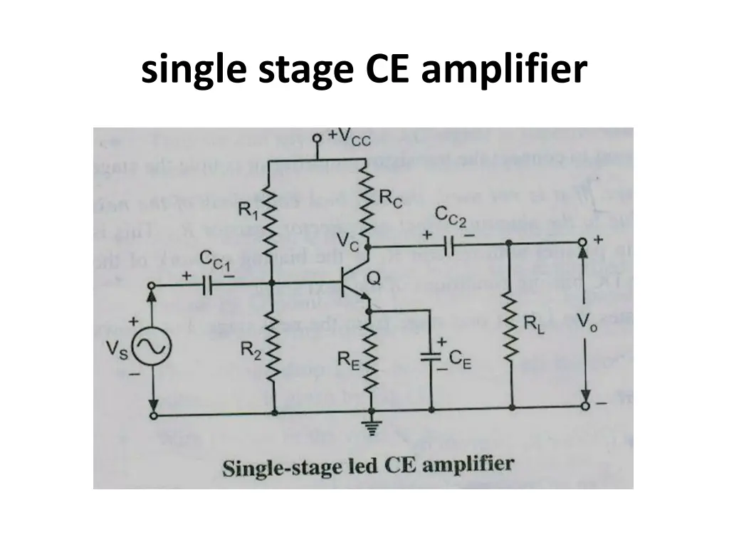 single stage ce amplifier