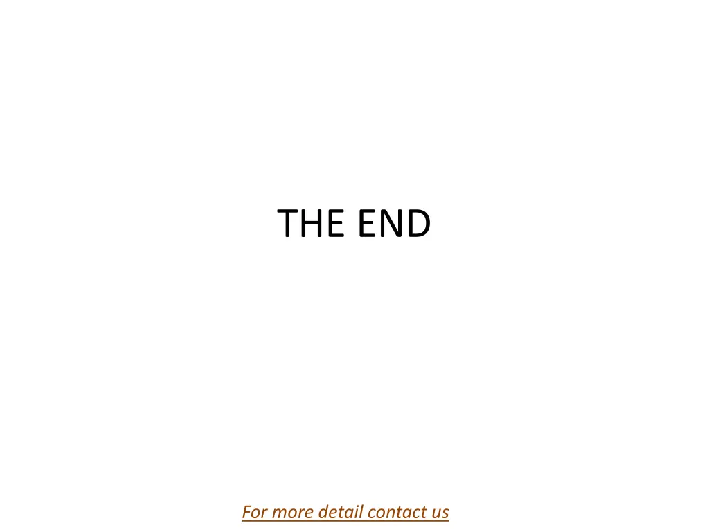 the end