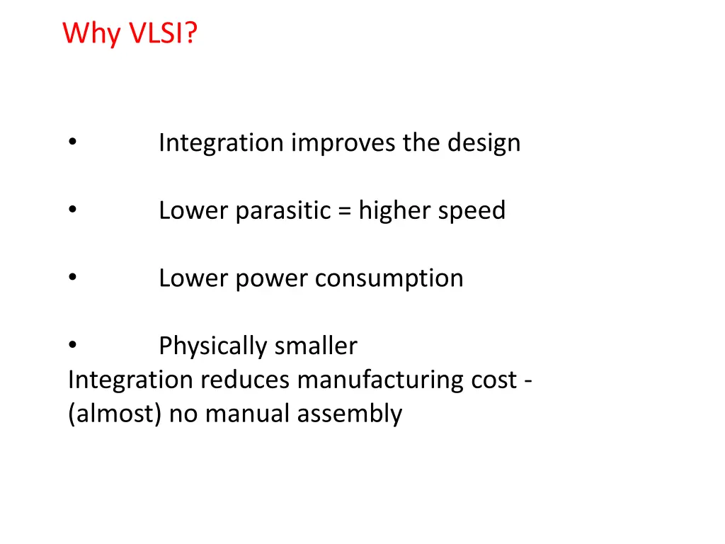 why vlsi