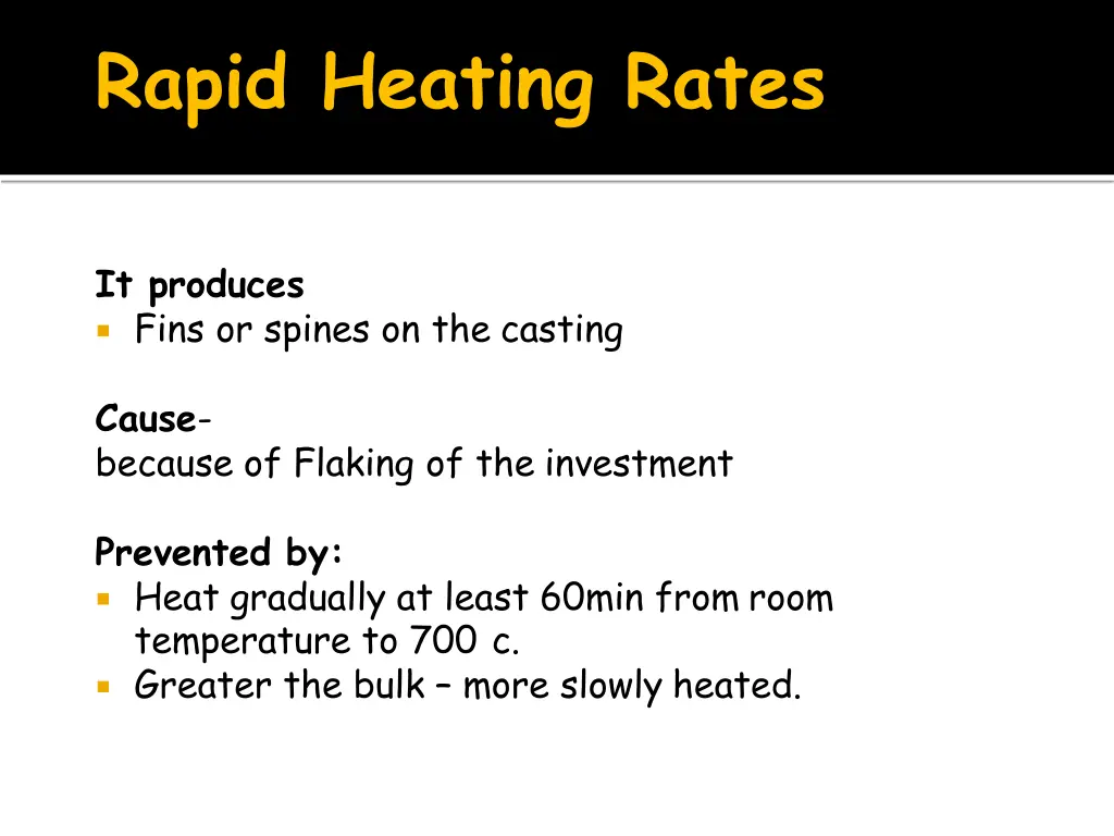 rapid heating rates