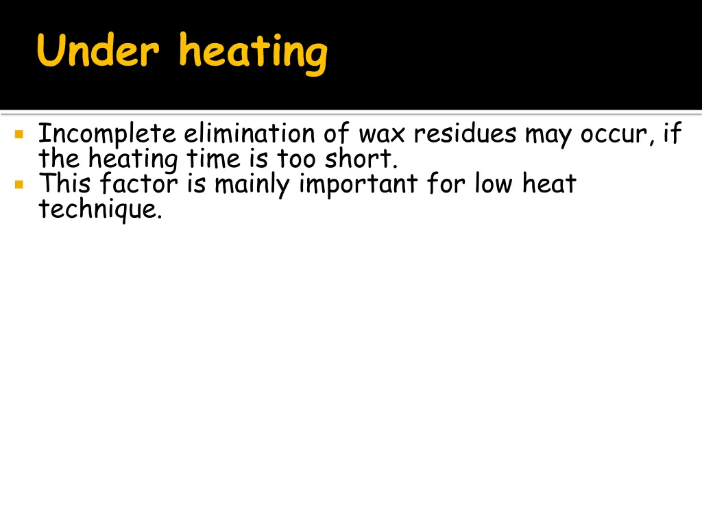 under heating