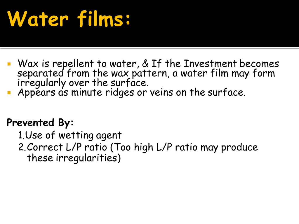 water films