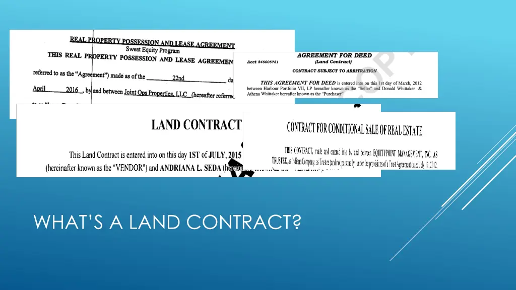 what s a land contract