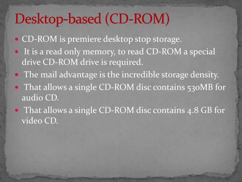 desktop based cd rom