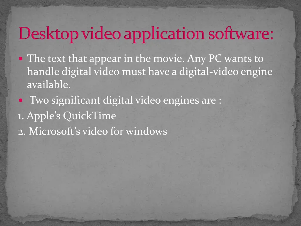 desktop video application software