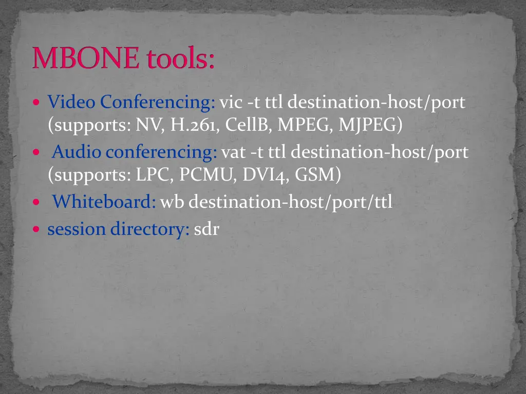 mbone tools