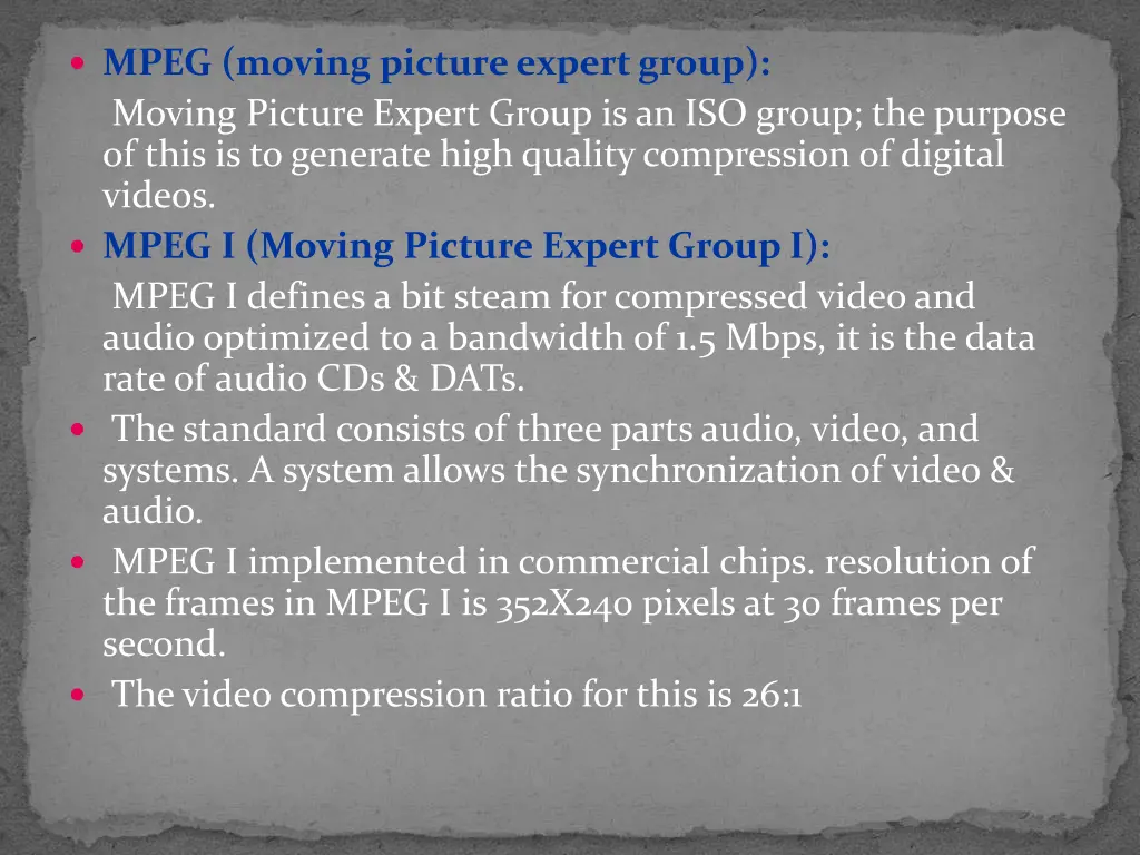 mpeg moving picture expert group moving picture