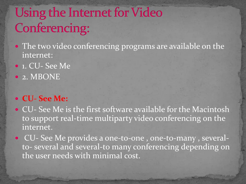 using the internet for video conferencing