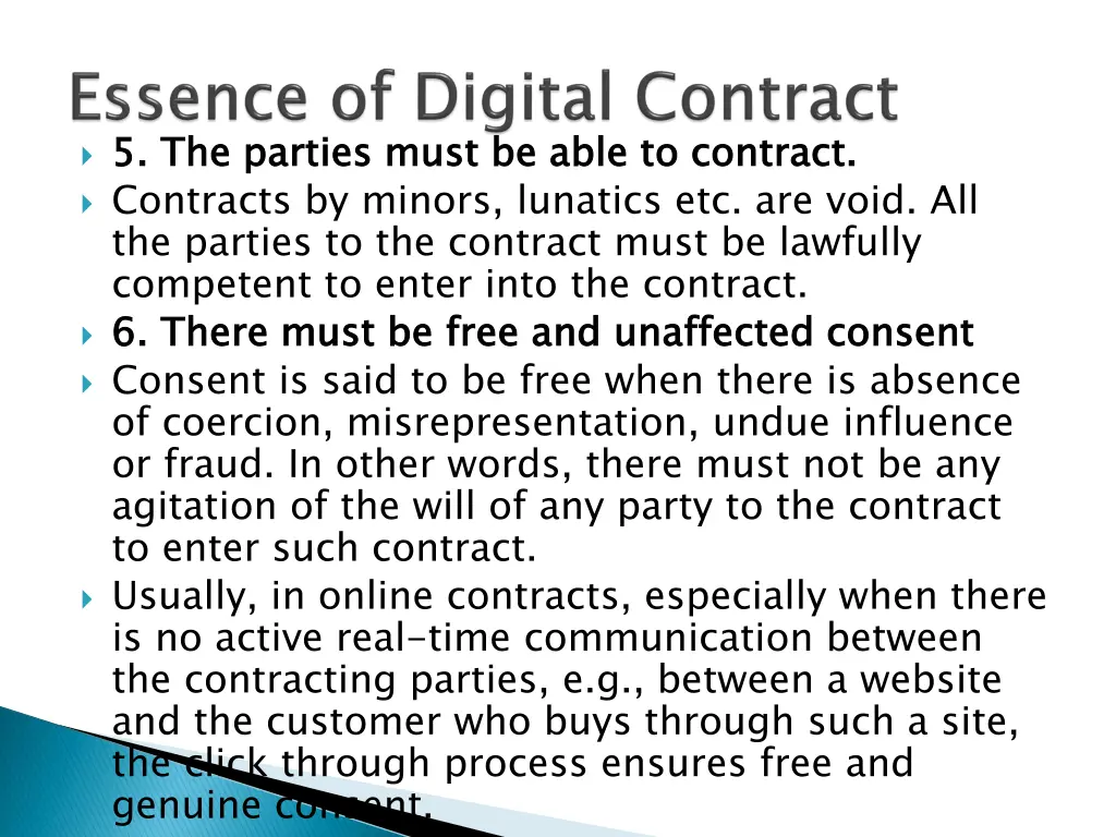 5 the parties must be able to contract contracts