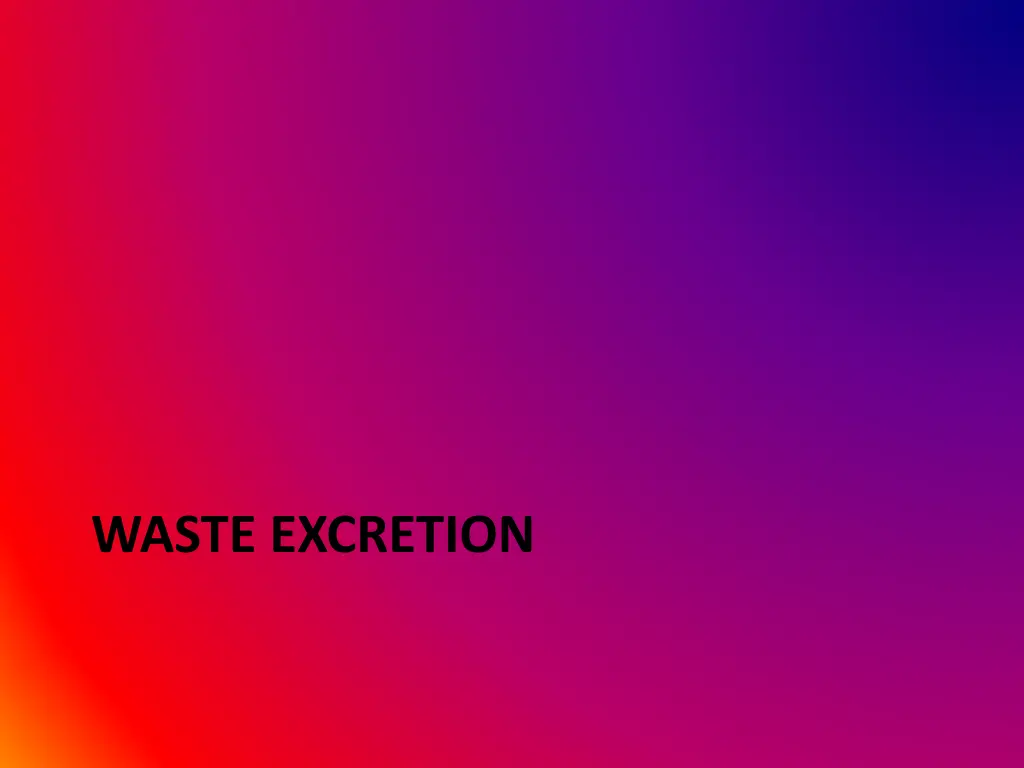 waste excretion