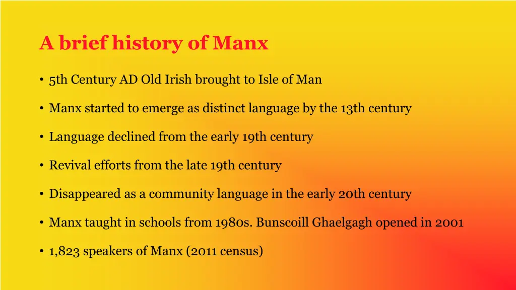 a brief history of manx