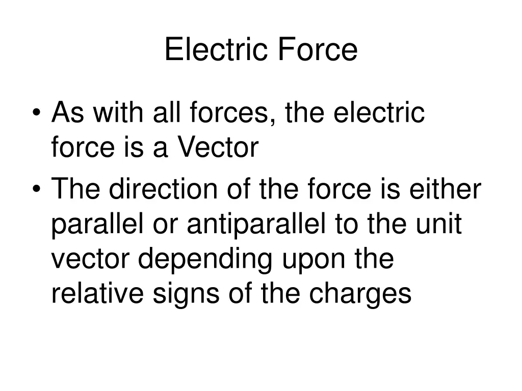 electric force