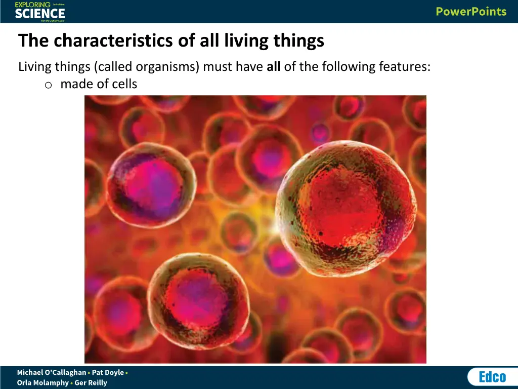 the characteristics of all living things 1