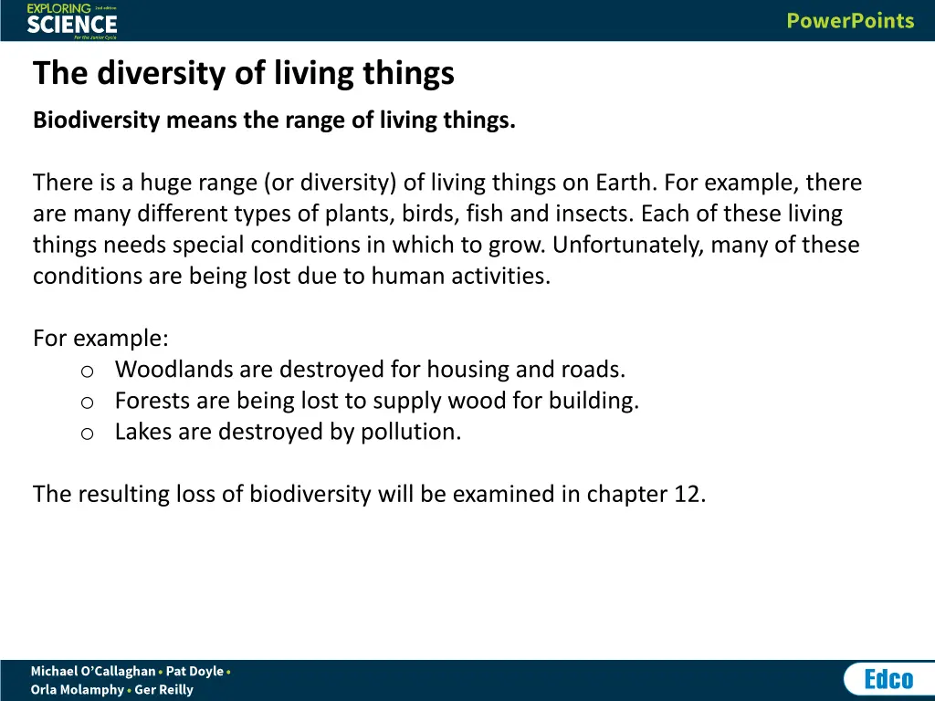 the diversity of living things