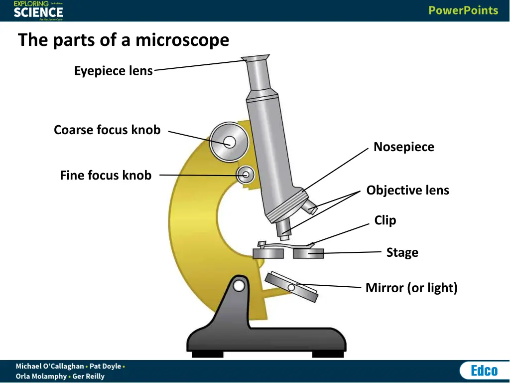 the parts of a microscope