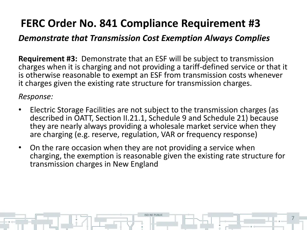 ferc order no 841 compliance requirement