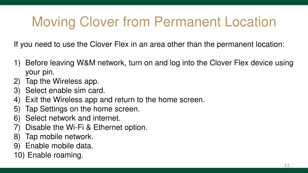 moving clover from permanent location