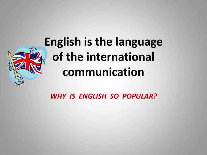 english is the language of the international