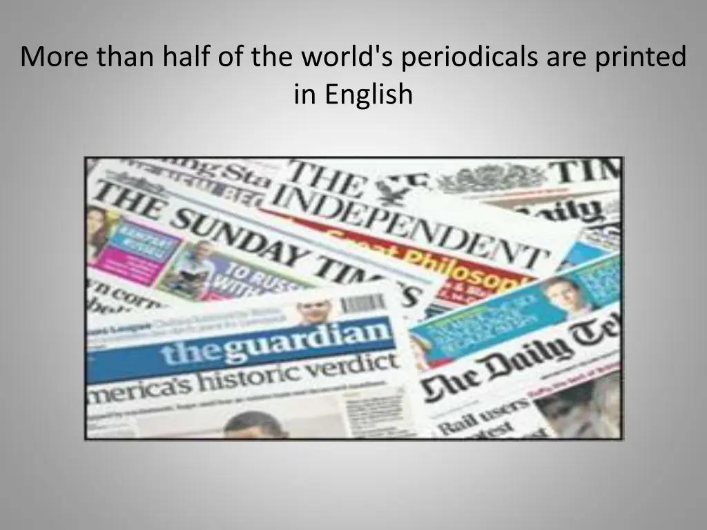 more than half of the world s periodicals