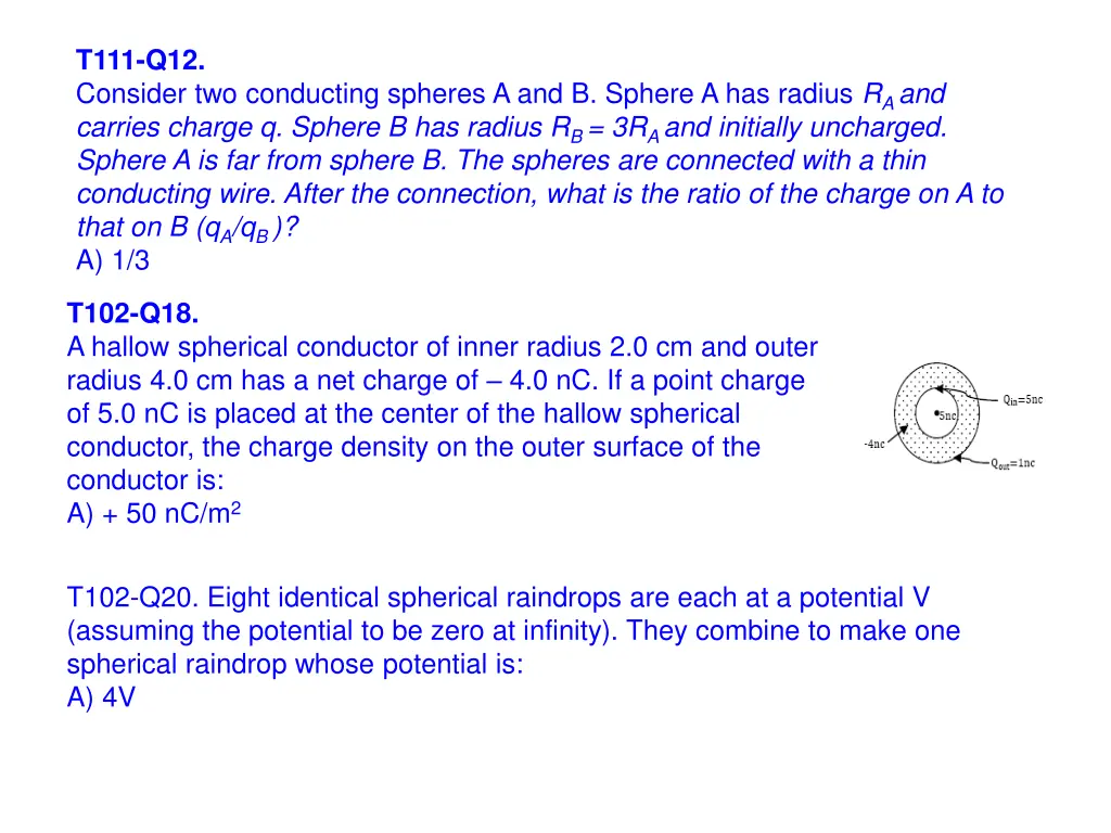 t111 q12 consider two conducting spheres