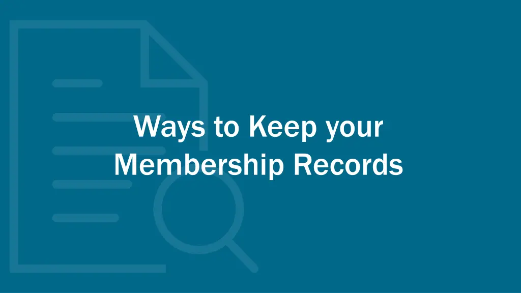 ways to keep your membership records