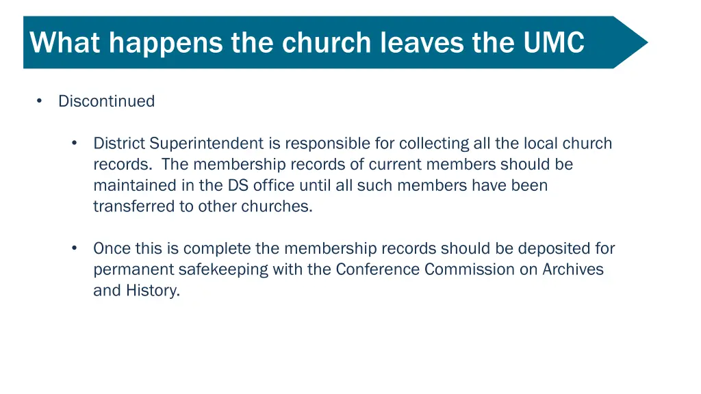 what happens the church leaves the umc