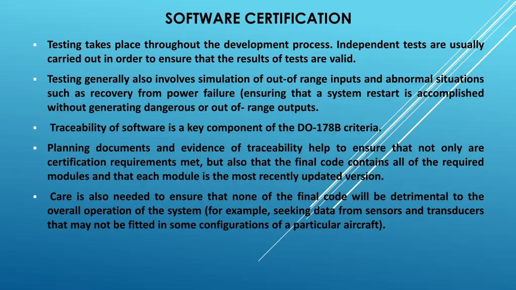 software certification 2