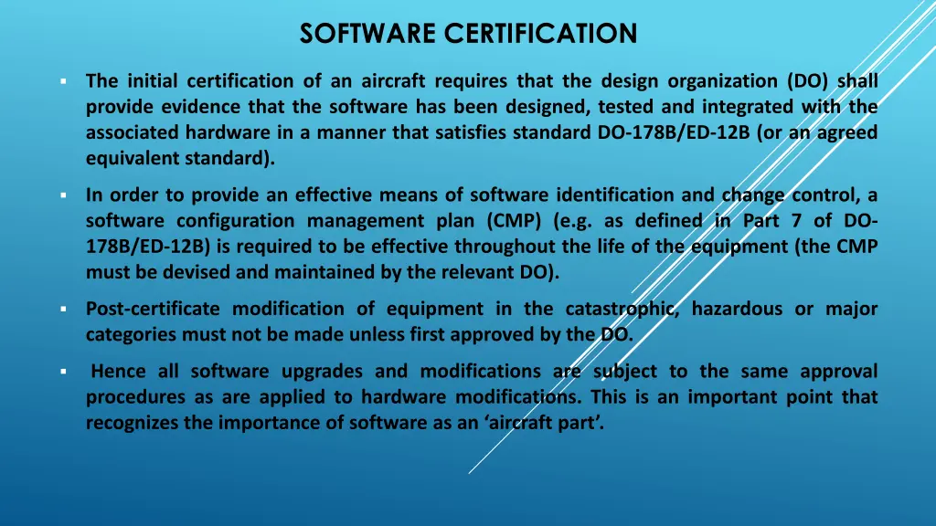 software certification