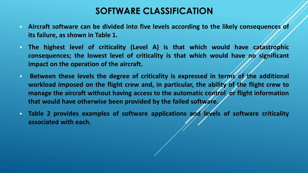 software classification