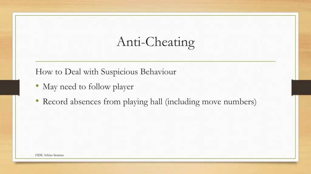 anti cheating 10