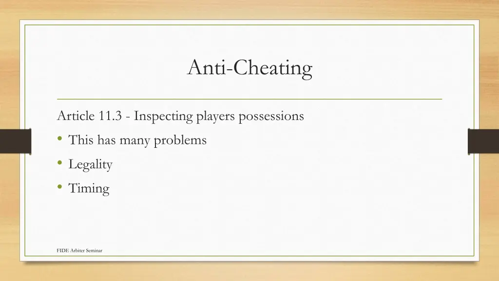 anti cheating 11