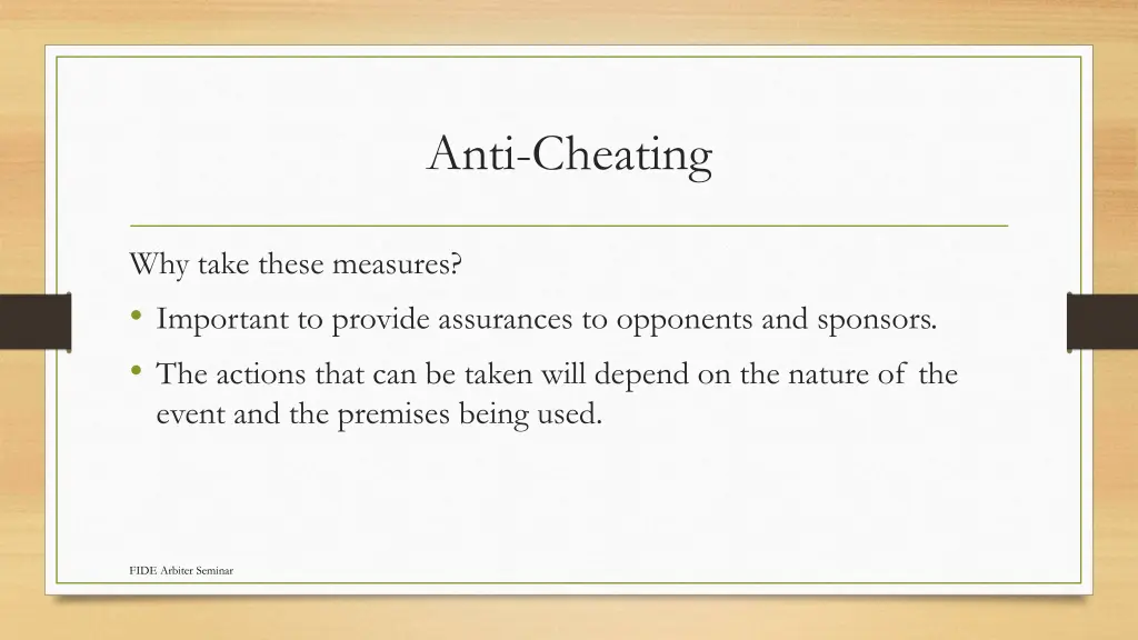 anti cheating 2