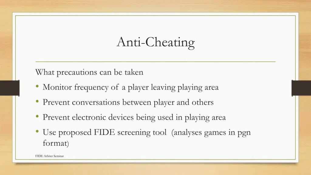 anti cheating 7