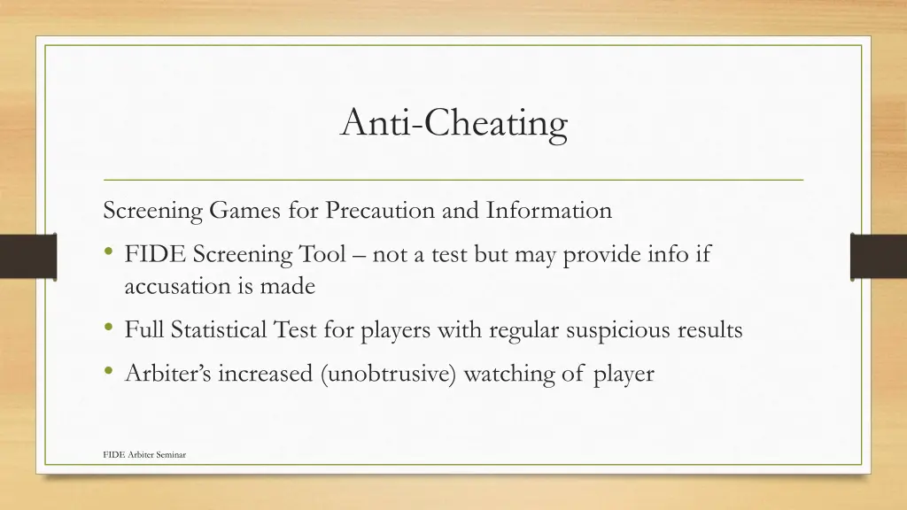 anti cheating 9