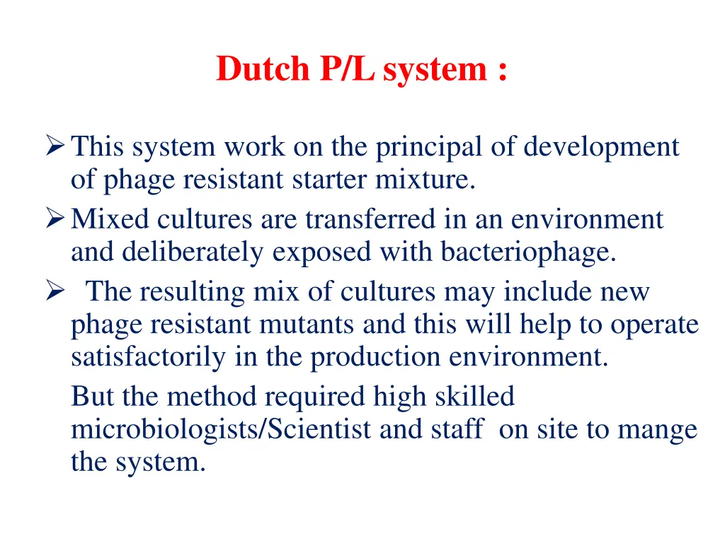 dutch p l system