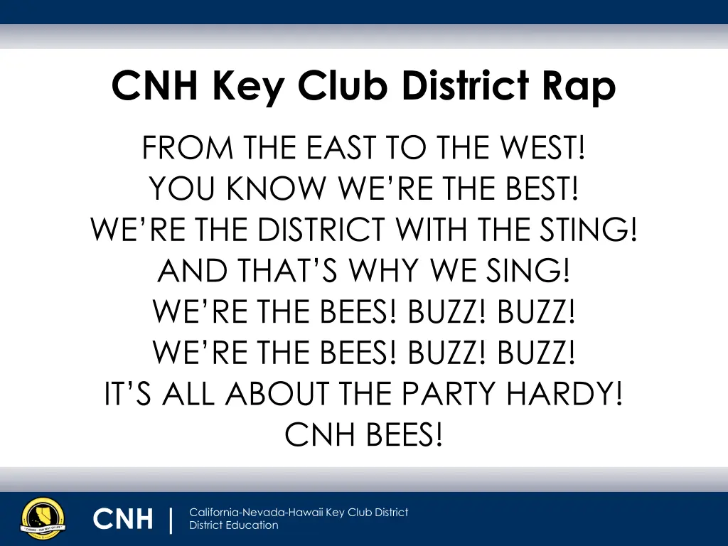 cnh key club district rap