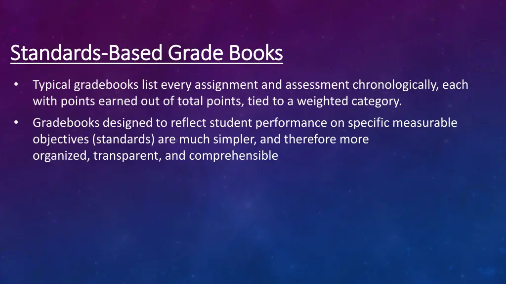 standards standards based grade books based grade