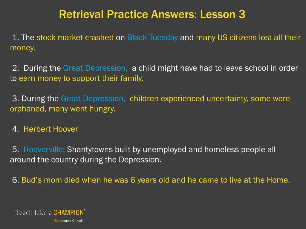 retrieval practice answers lesson 3