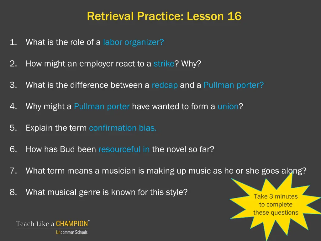 retrieval practice lesson 16