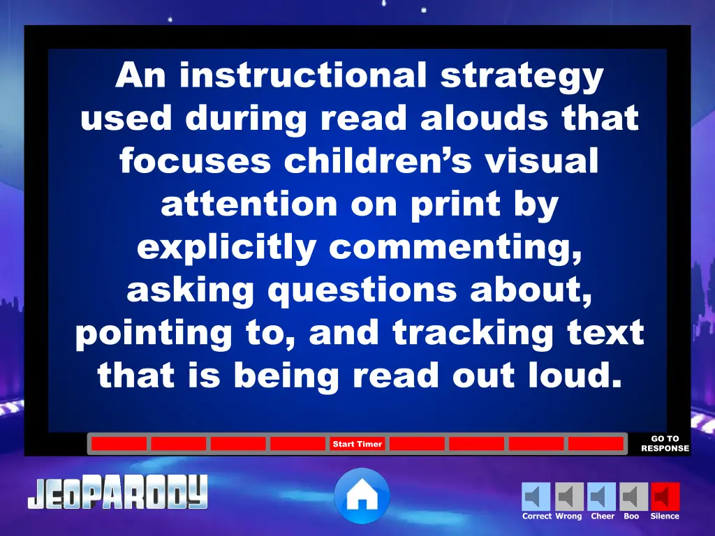 an instructional strategy used during read alouds