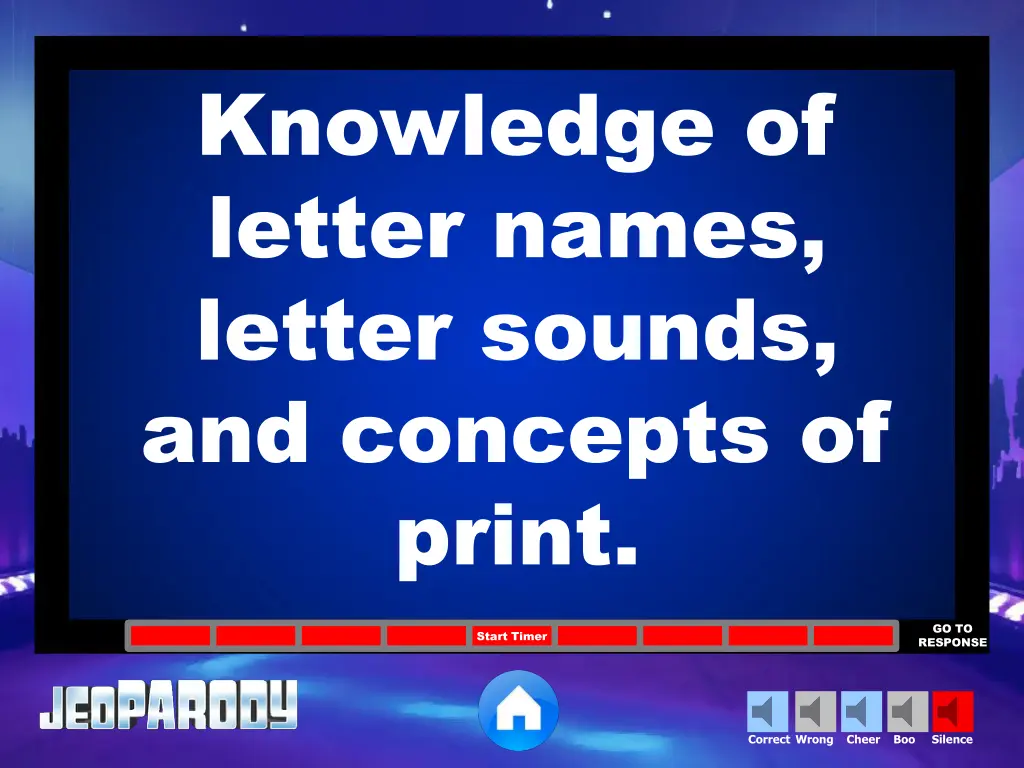 knowledge of letter names letter sounds