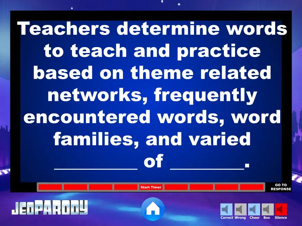 teachers determine words to teach and practice