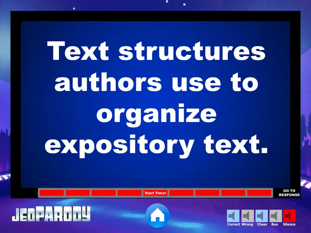 text structures authors use to organize