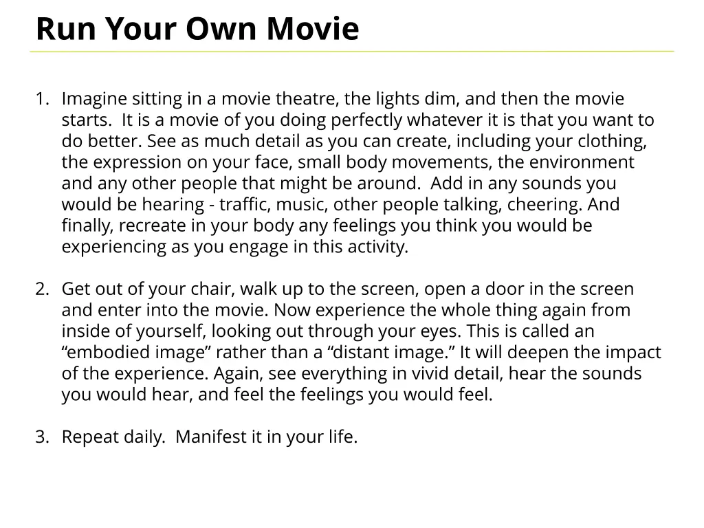 run your own movie