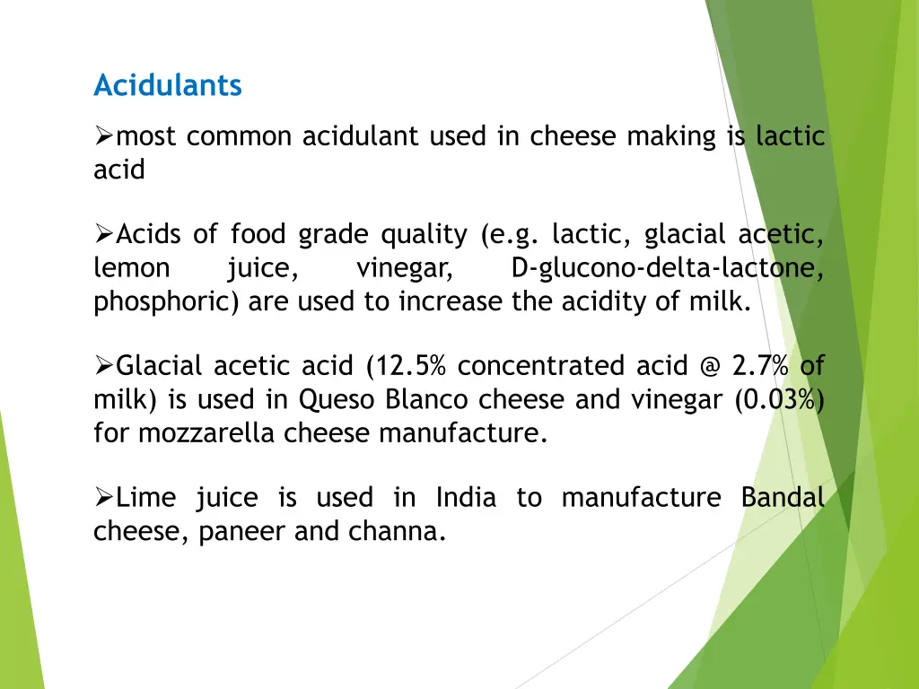 acidulants