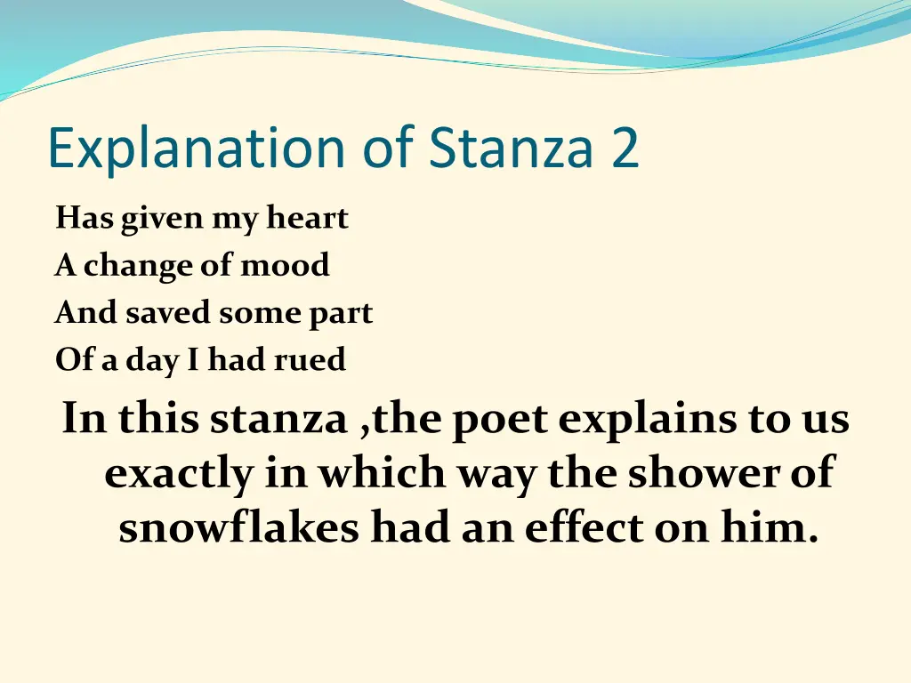 explanation of stanza 2