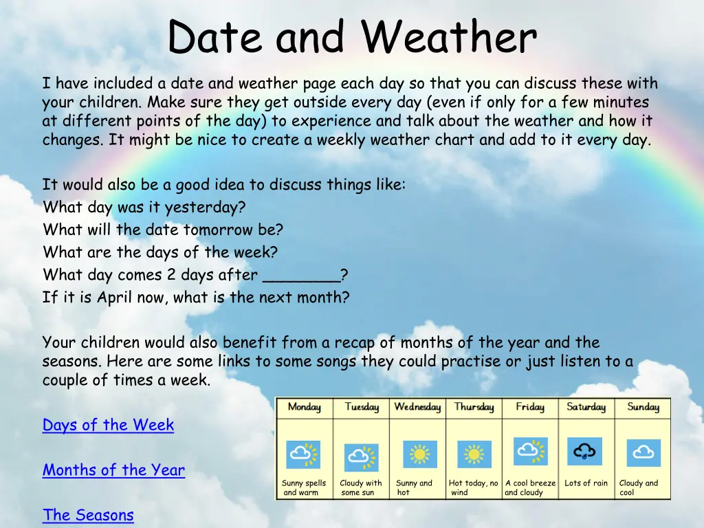 date and weather i have included a date